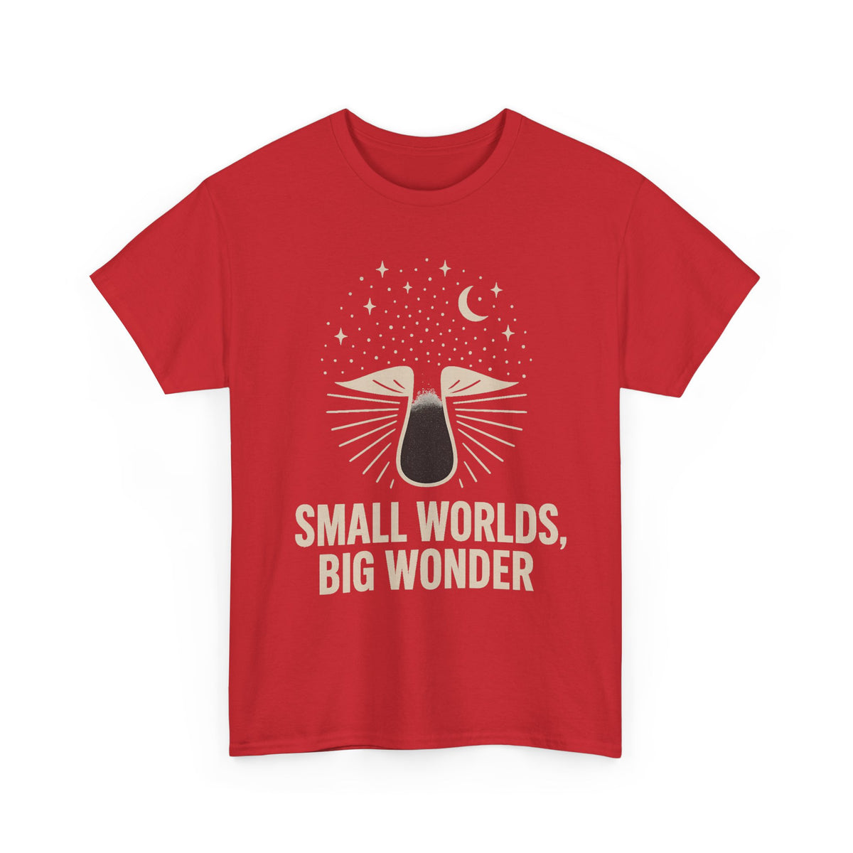 Small Worlds Big Wonder Celestial Mushroom Tee - Aesthetic Nature T-Shirt - Trending Now - September 2026