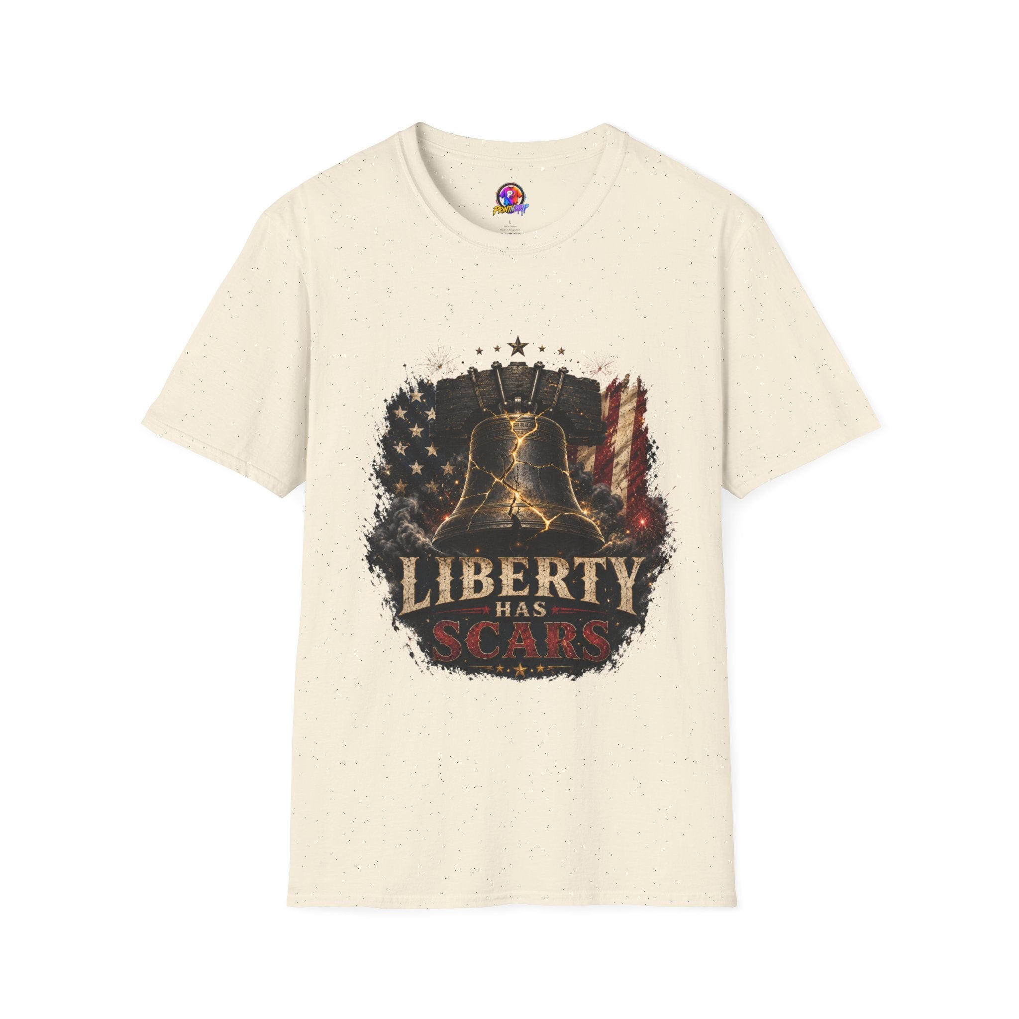 Liberty Has Scars T-Shirt — Vintage Liberty Bell Patriotic Tee