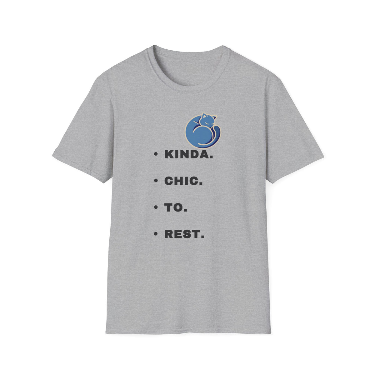 T-Shirt — "Kinda. Chill. To. Rest." Cat Graphic Relaxed Tee - Trending Now - September 2026