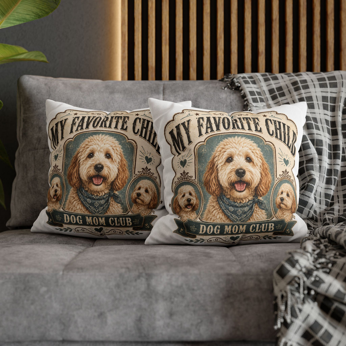 My Favorite Child Dog Mom Club Pillowcase Milo Bailey Dog Dad Mom