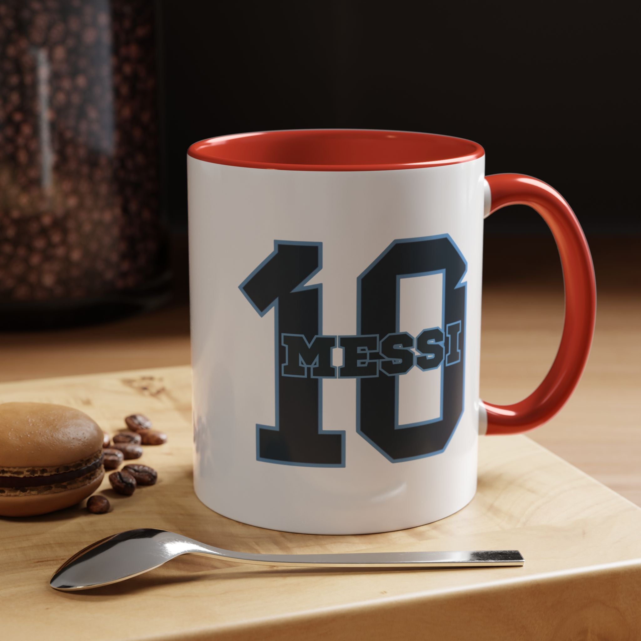 10 'Messi' Accent Coffee Mug — Soccer Jersey Number Coffee Cup