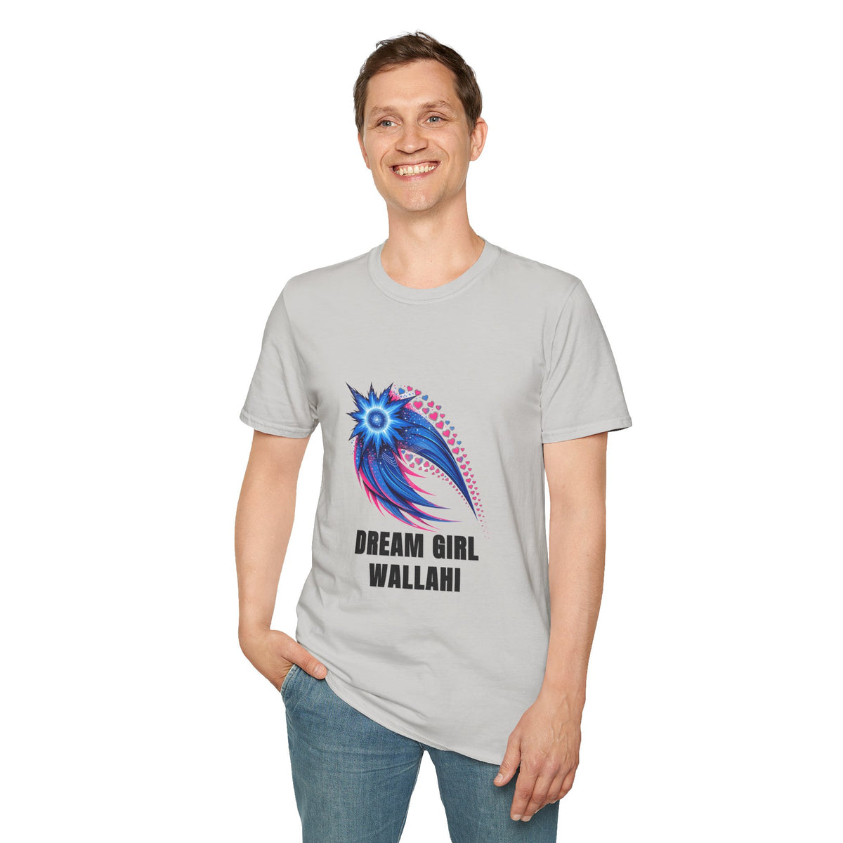 Dream Girl T-Shirt — Blue Starburst Heart Graphic ("Dream Girl Wallah") - Trending Now - August 2026