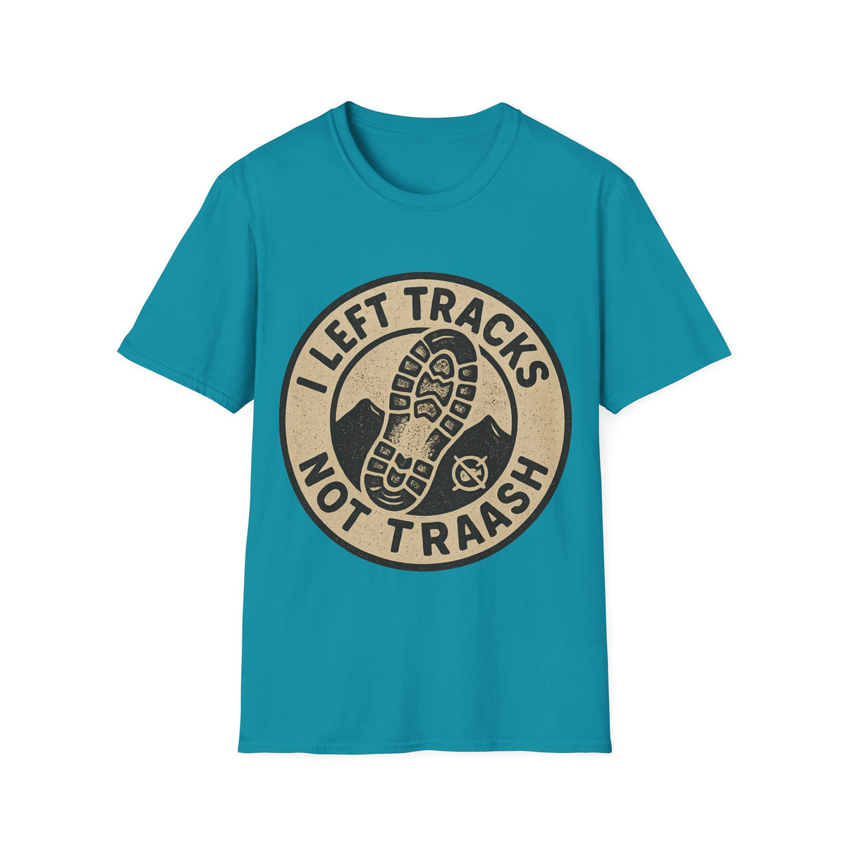 Left Tracks Not Trash Vintage Badge T-Shirt, Retro Leave No Trace Hiking Tee - Trending Now - September 2026