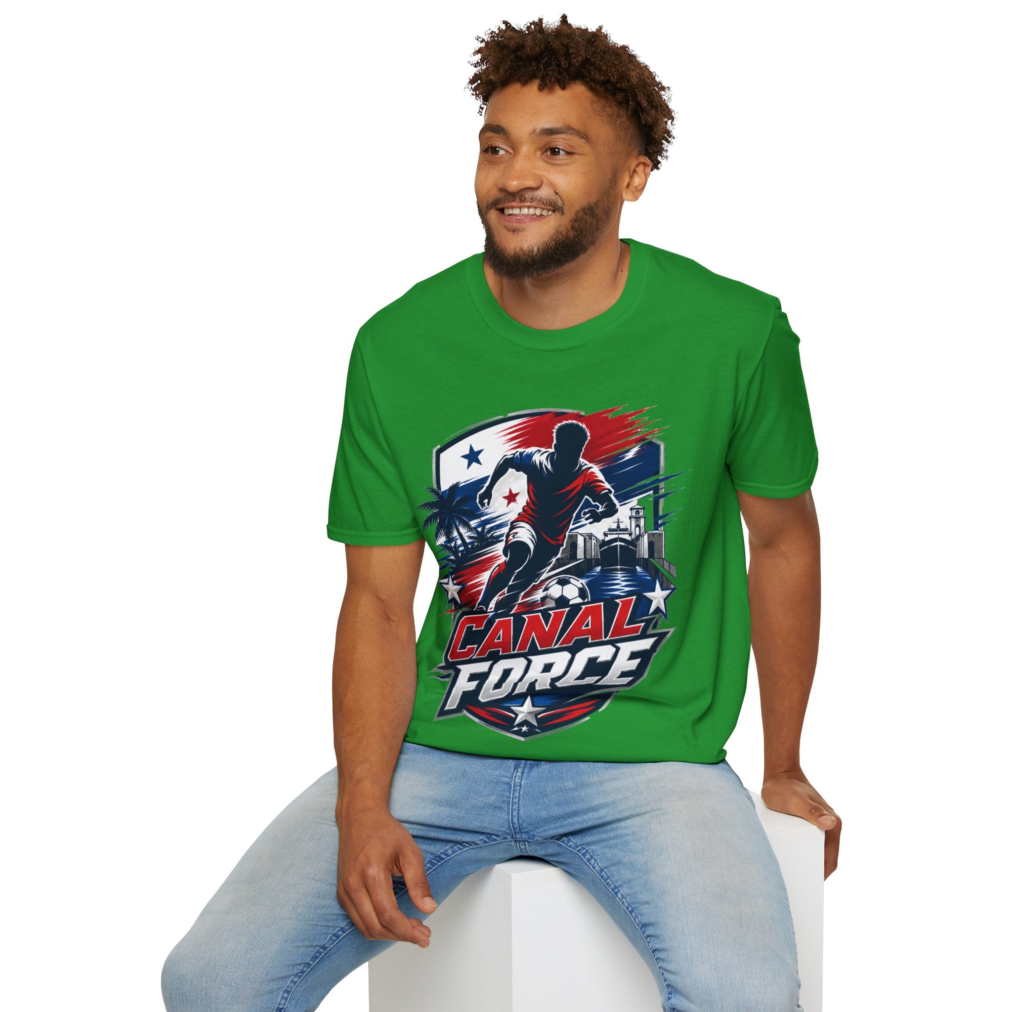 Canal Force Soccer T-Shirt - Patriotic Player Graphic Tee - Panama Shirt