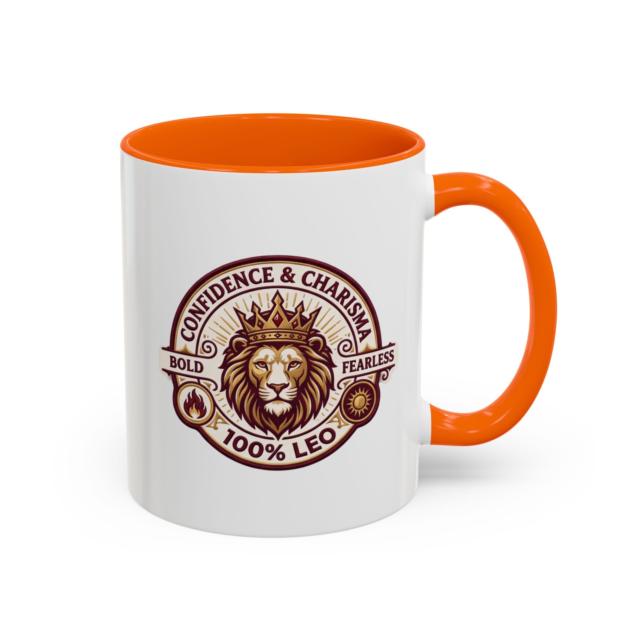 Leo Zodiac Coffee Mug — '100% Leo' Lion Design, Confidence & Charisma Gift