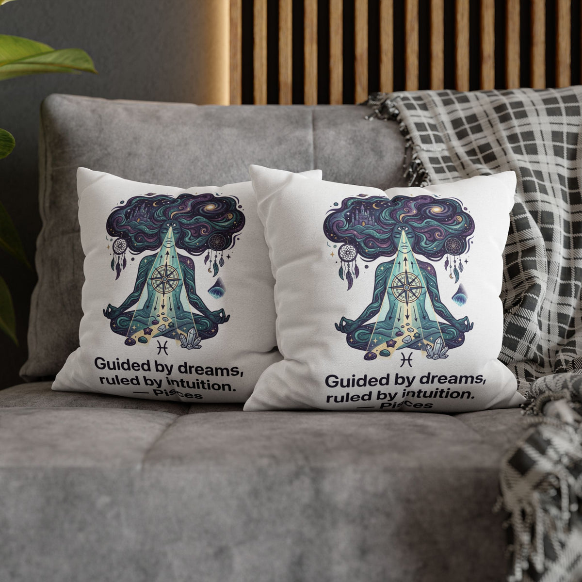 Pisces Meditation Pillowcase — "Guided by dreams, ruled by intuition"