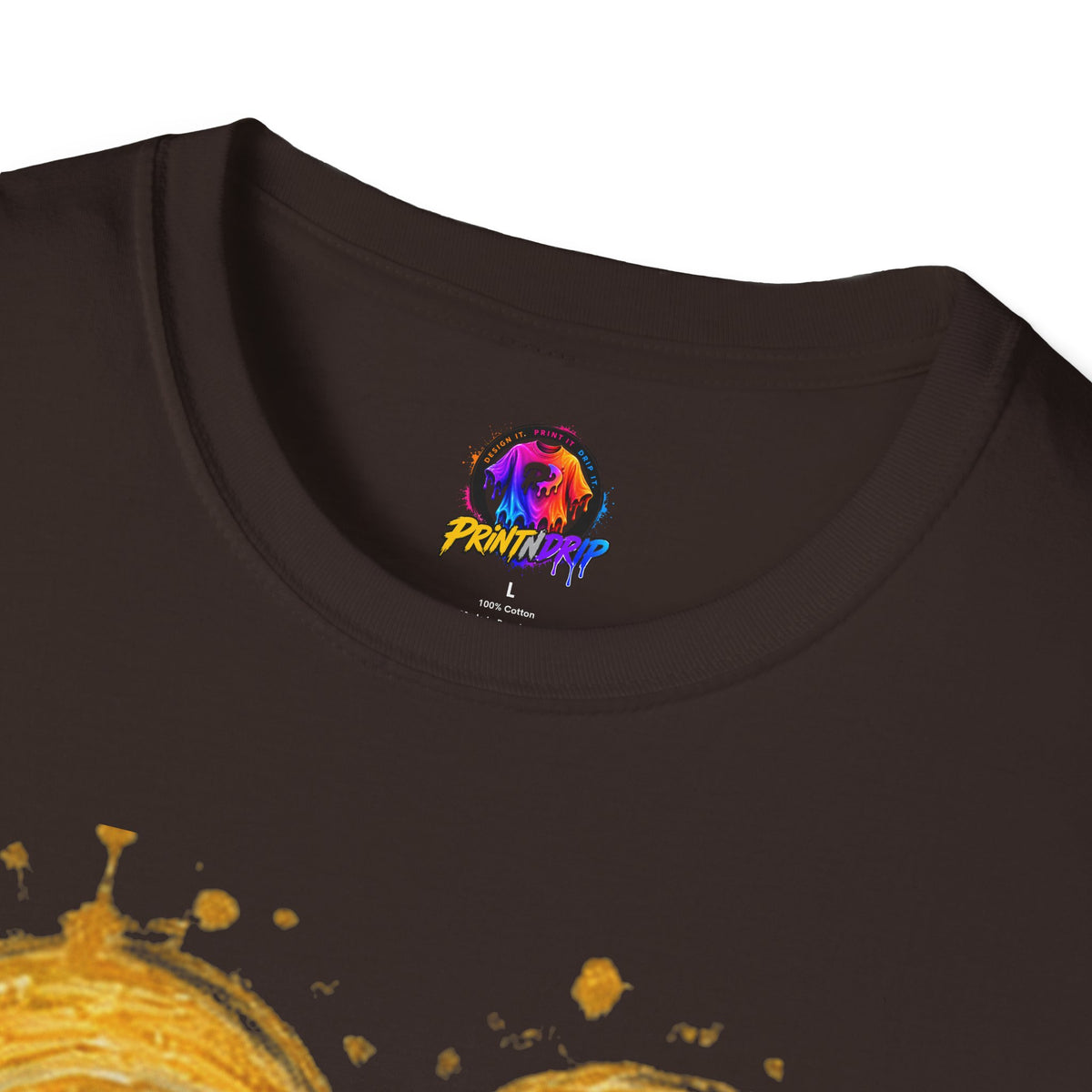 Childhood Cancer Awareness T-Shirt — "Fighter Today Brighter Tomorrow" Gold Ribbon
