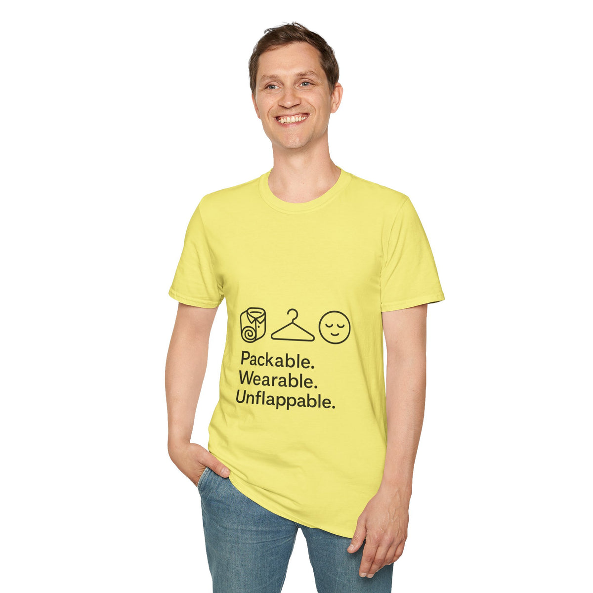 Packable. Wearable. Unflappable. T-Shirt — Minimal Travel Tee - Trending Now - October 2026