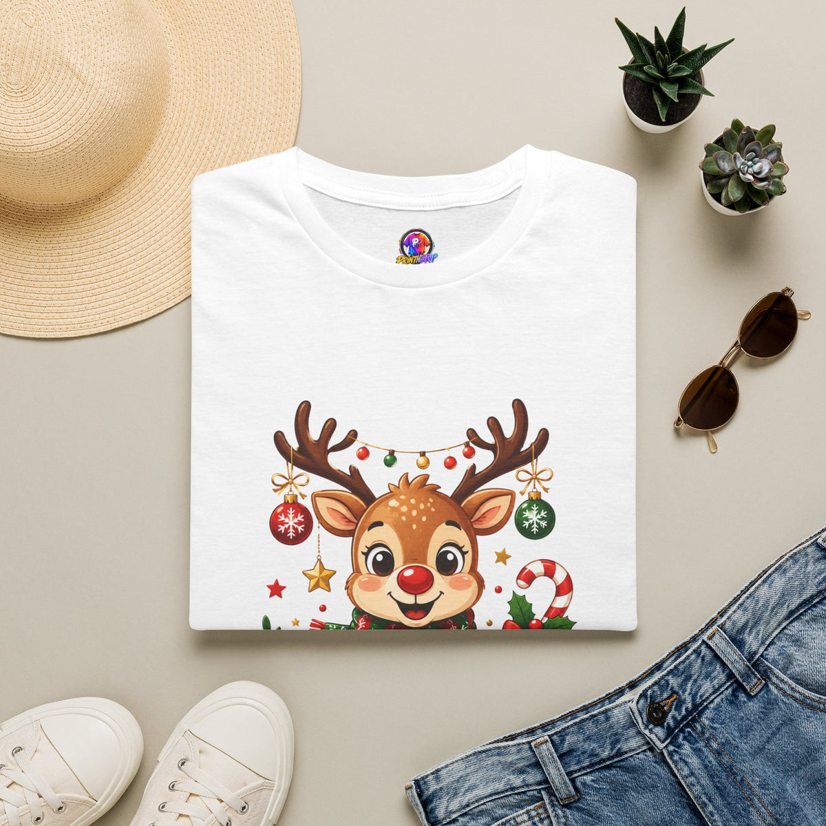 Little Reindeer T-Shirt — Cute Christmas Holiday Kids & Family Shirt