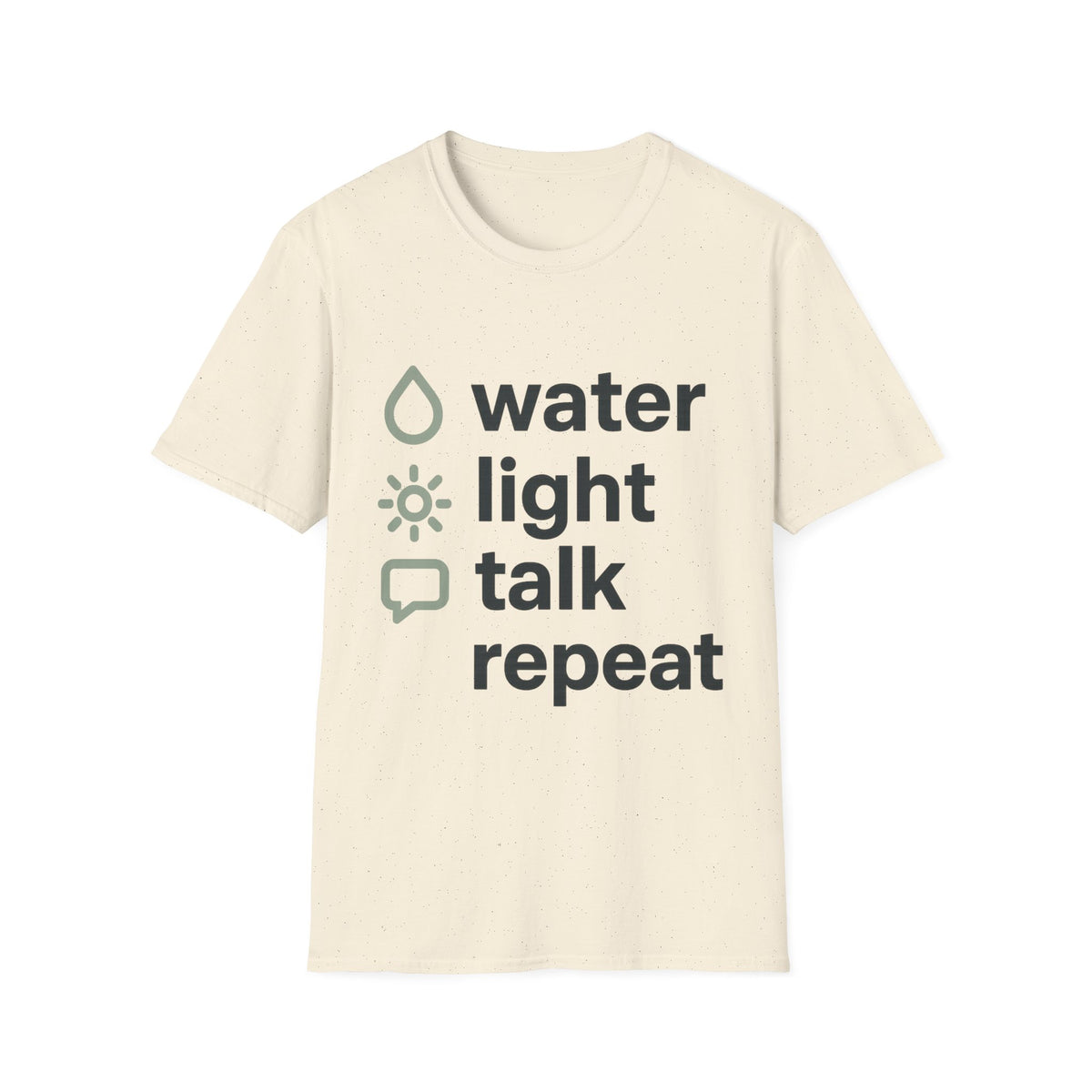 Eco Icons T-Shirt — Minimal 'water • light • forest' Graphic Tee - Trending Now - September 2026
