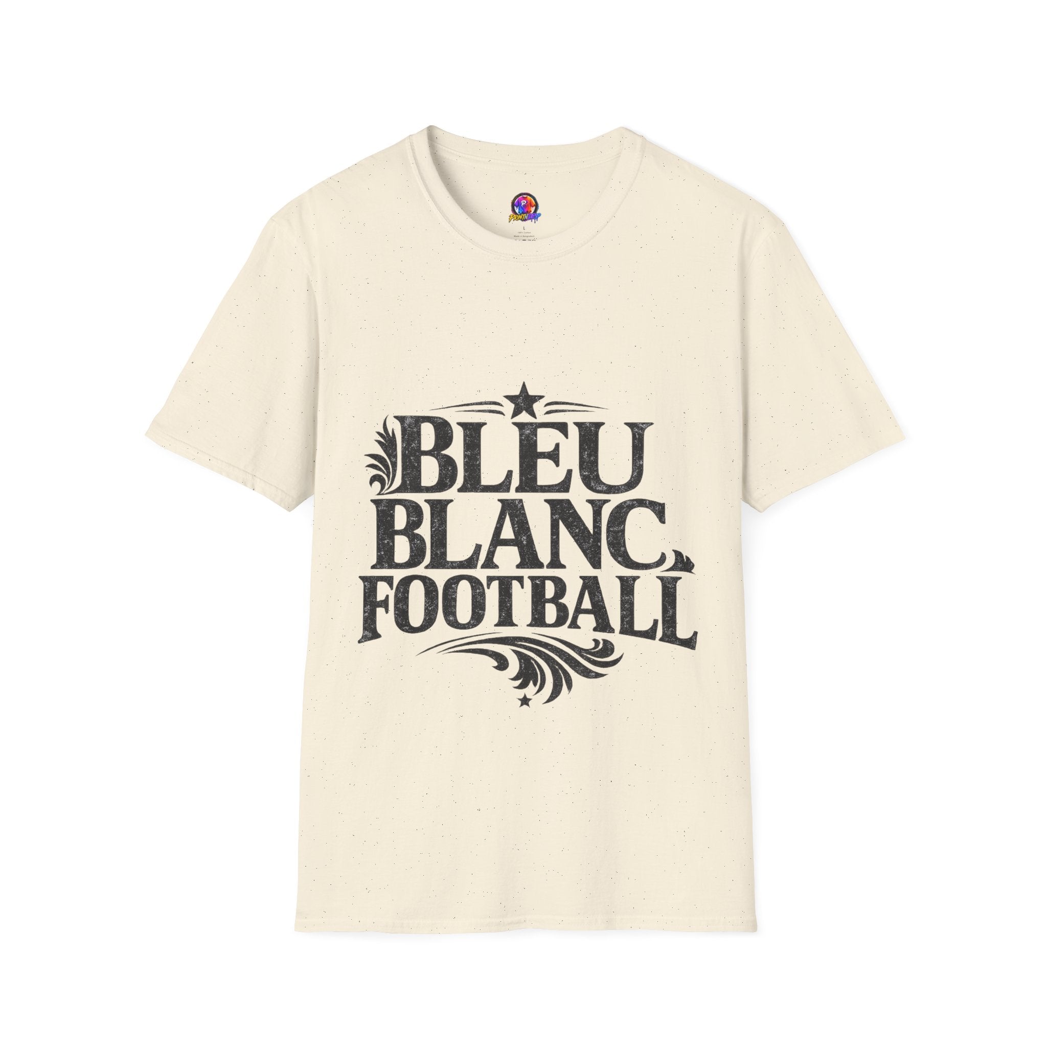 France Bleu Blanc Football T-Shirt — Vintage French Football Tee