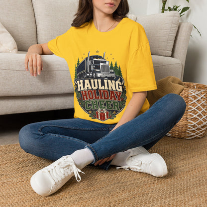 Christmas Truck T‑Shirt — "Hauling Holiday Cheer" Festive Trucker Tee