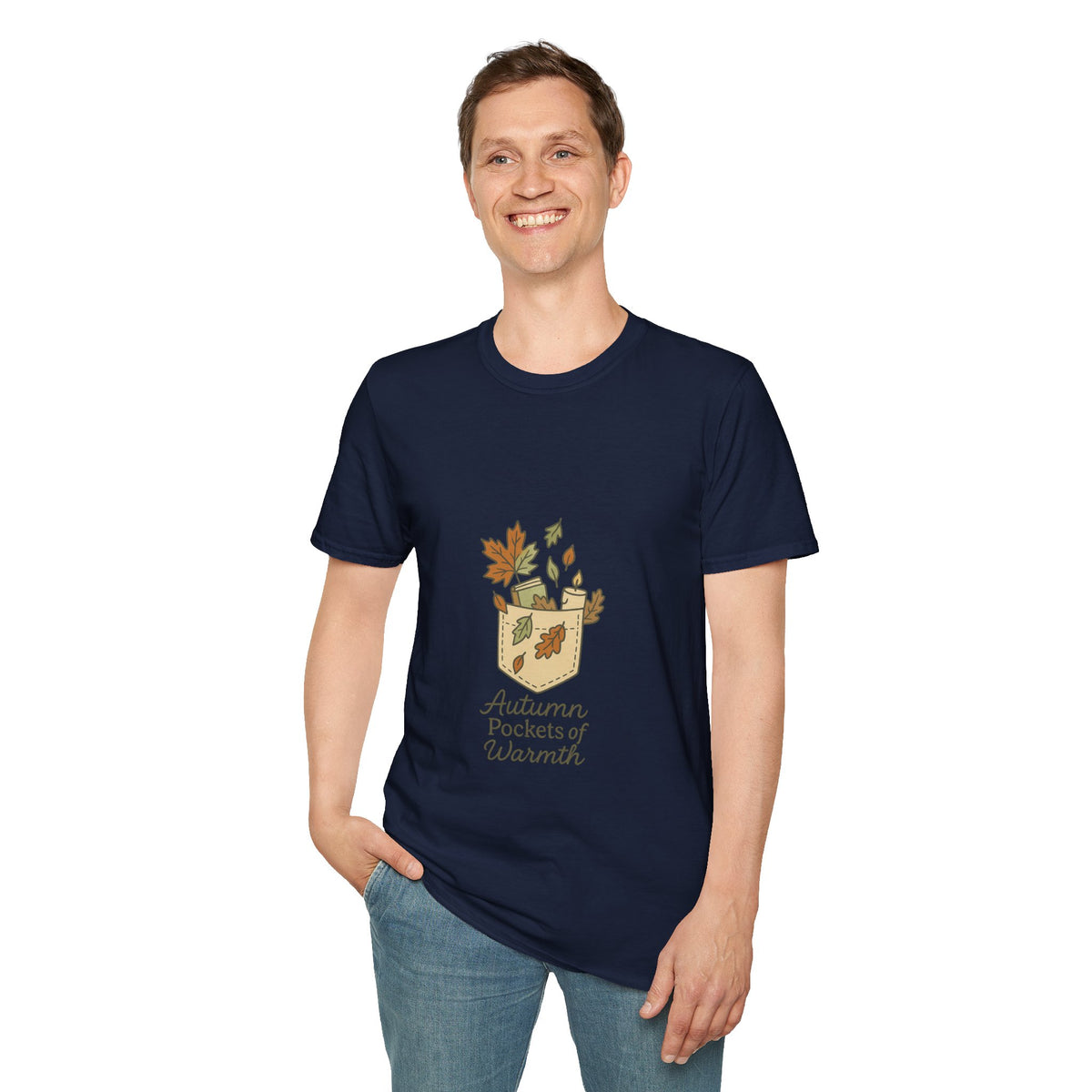 Autumn Pockets of Warmth T-Shirt — Fall Leaves Cozy Graphic Tee - Trending Now - October 2026