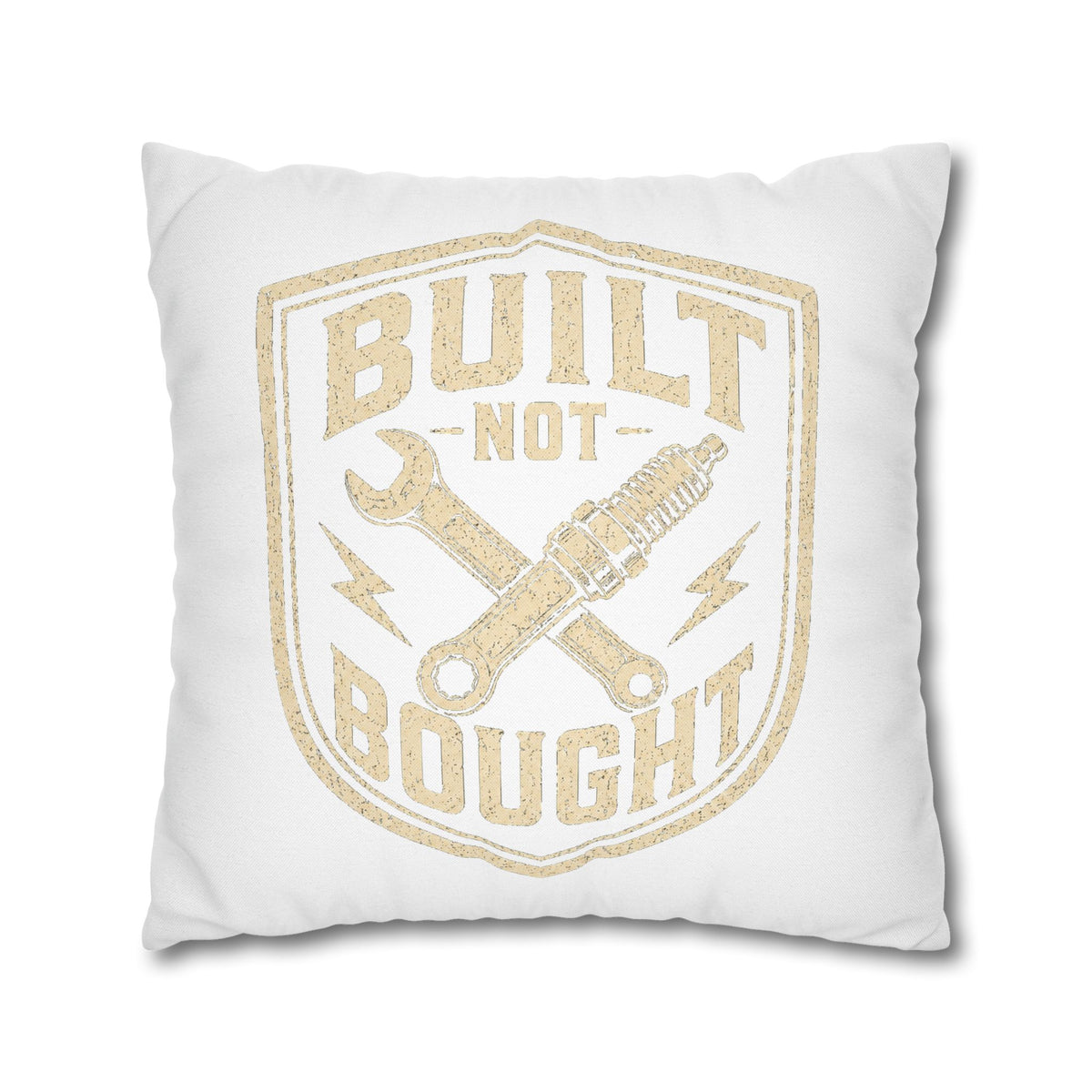Built Not Bought Decorative Pillowcase Milo Bailey Dog Dad Mom- Mechanics & DIY Accent Cushion