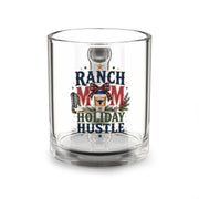 Modern Day Christmas Glass Mug  10oz Glass Mug — Ranch Mom Holiday Hustle Coffee Cup