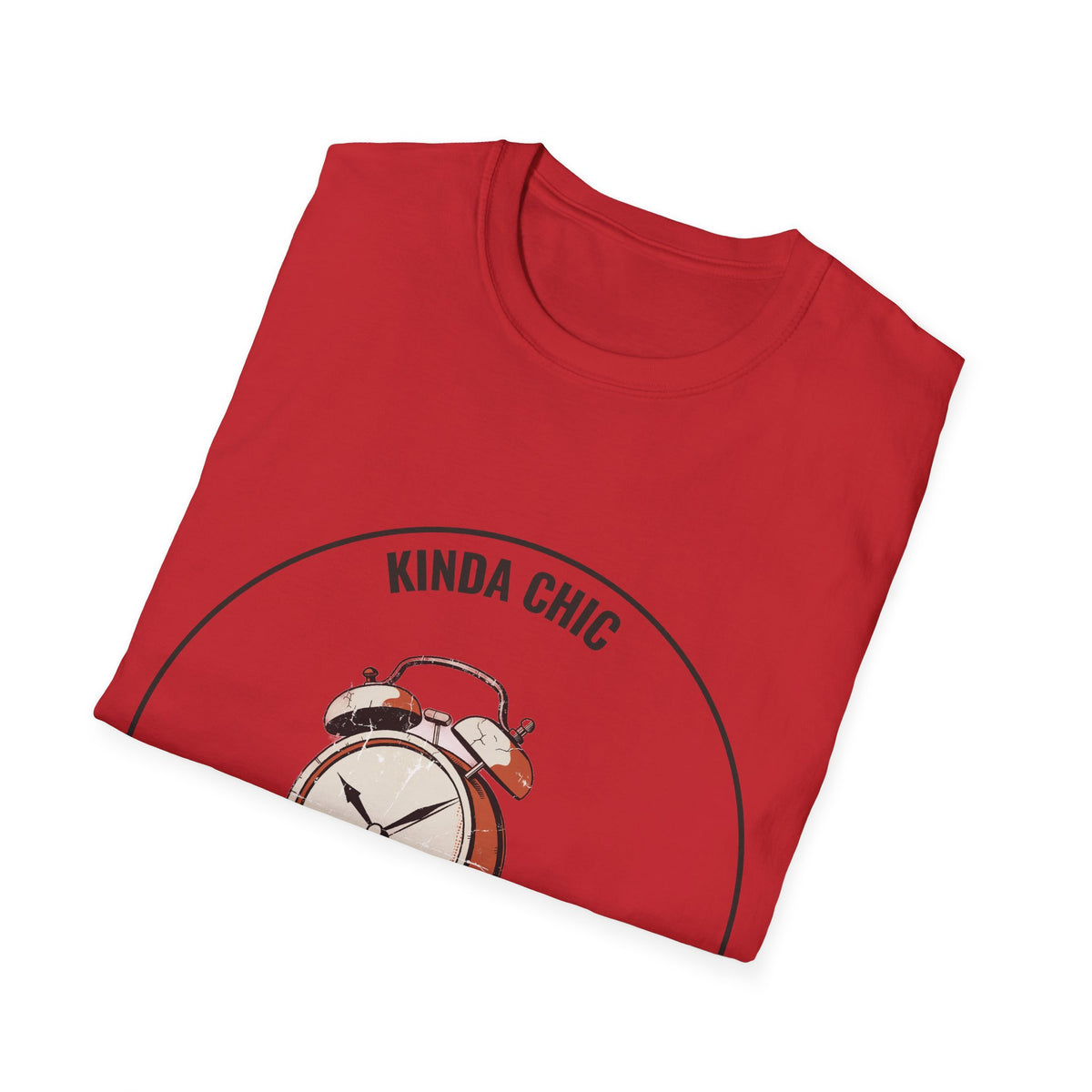 "Kinda Chic To Grow Up" Retro Clock Graphic Tee - Funny Relatable Aesthetic White T-Shirt - Trending Now - September 2026