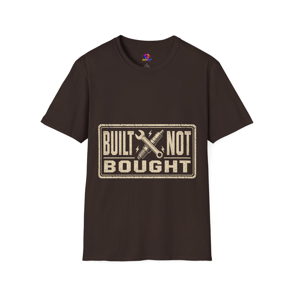 Built Not Bought T-Shirt — Vintage Mechanic Workwear Tee