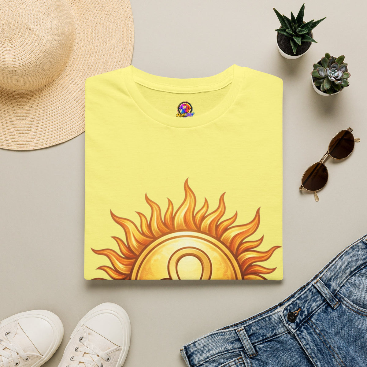 Leo Sun T‑Shirt — Zodiac Sunburst Graphic Tee