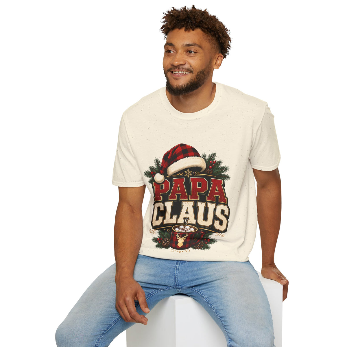 Papa Claus T-Shirt — Festive Holiday Dad Christmas Tee