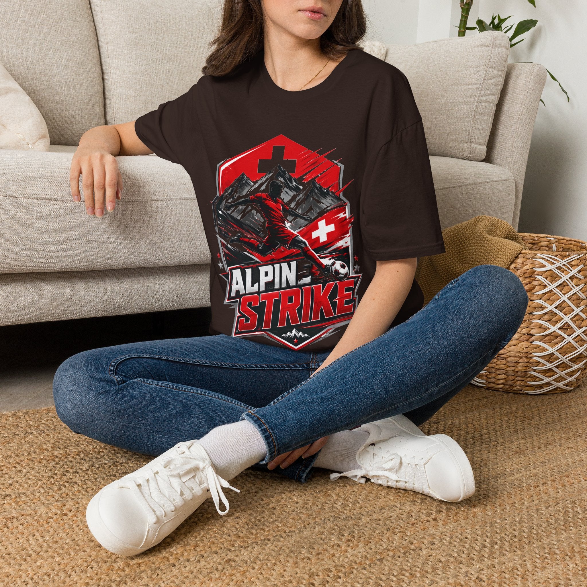 Switzerland Alpine Strike T‑Shirt – Swiss Mountain Ski & Snowboard Graphic