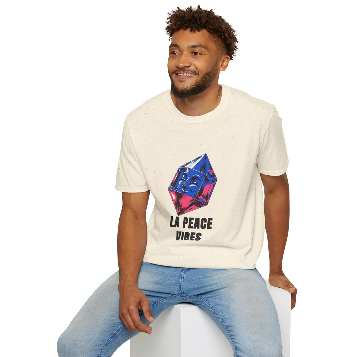 Peace Vibes T-Shirt — Blue Crystal Smiling Buddha Graphic Tee - Trending Now - August 2026