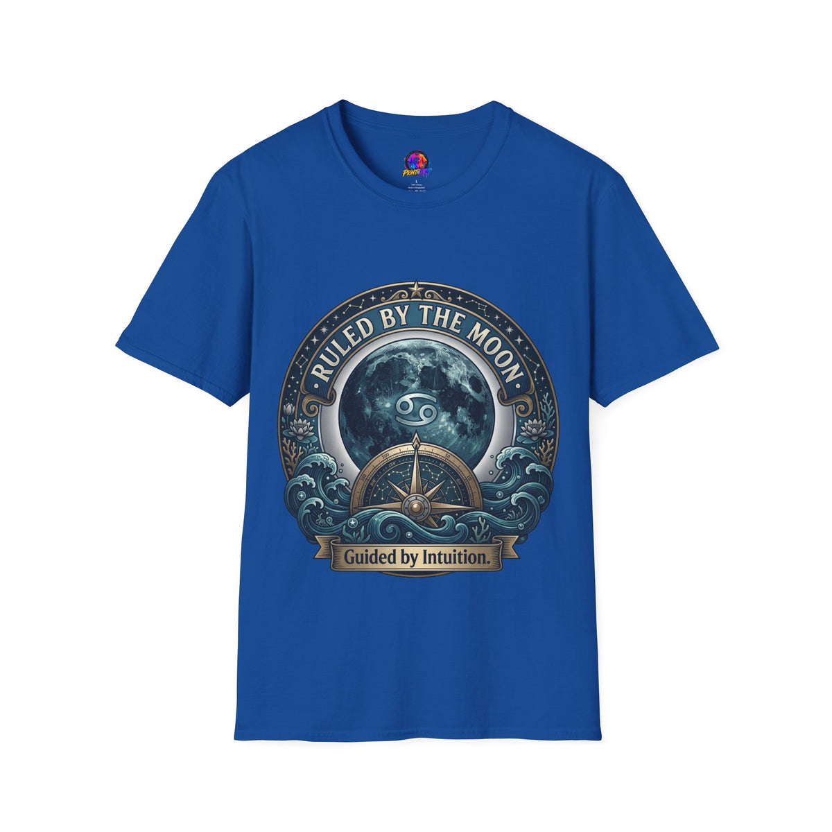 Cancer Zodiac Ruled by the Moon T-Shirt — Celestial Astrology Zodiac Graphic Tee