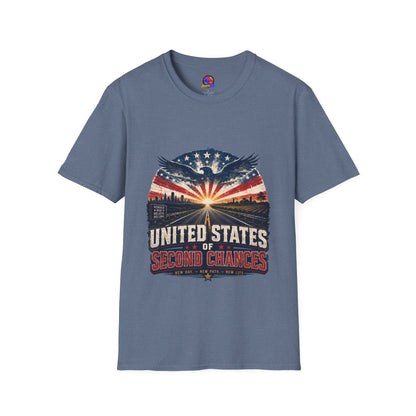 Patriotic Eagle T-Shirt — United States Skyline Vintage Flag Design