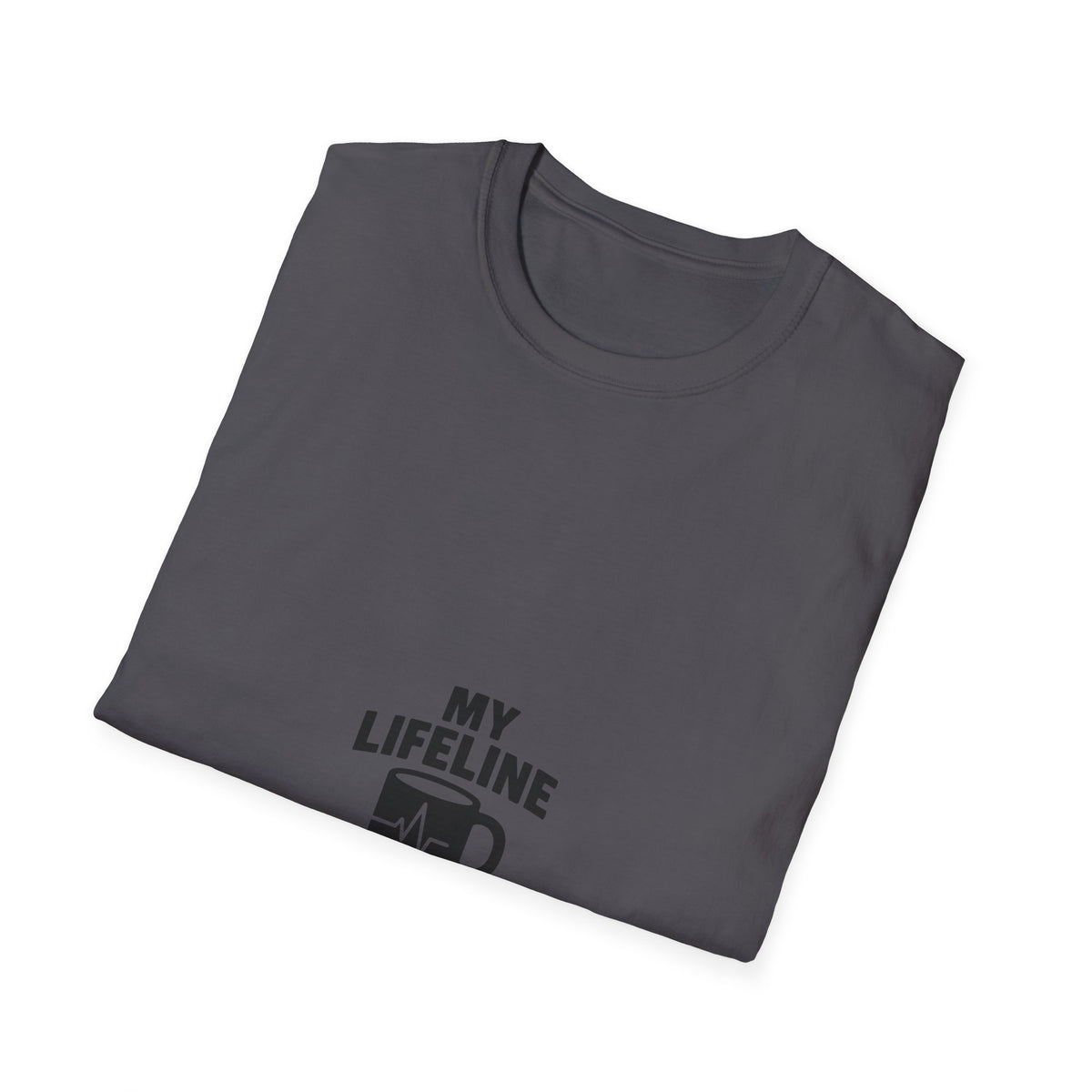 My Lifeline Has A Handle Coffee Graphic Tee, Funny Caffeine Heartbeat T-Shirt - Trending Now - September 2026