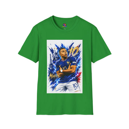 France Mbappé Soccer T-Shirt — #10 Blue Action Portrait Tee
