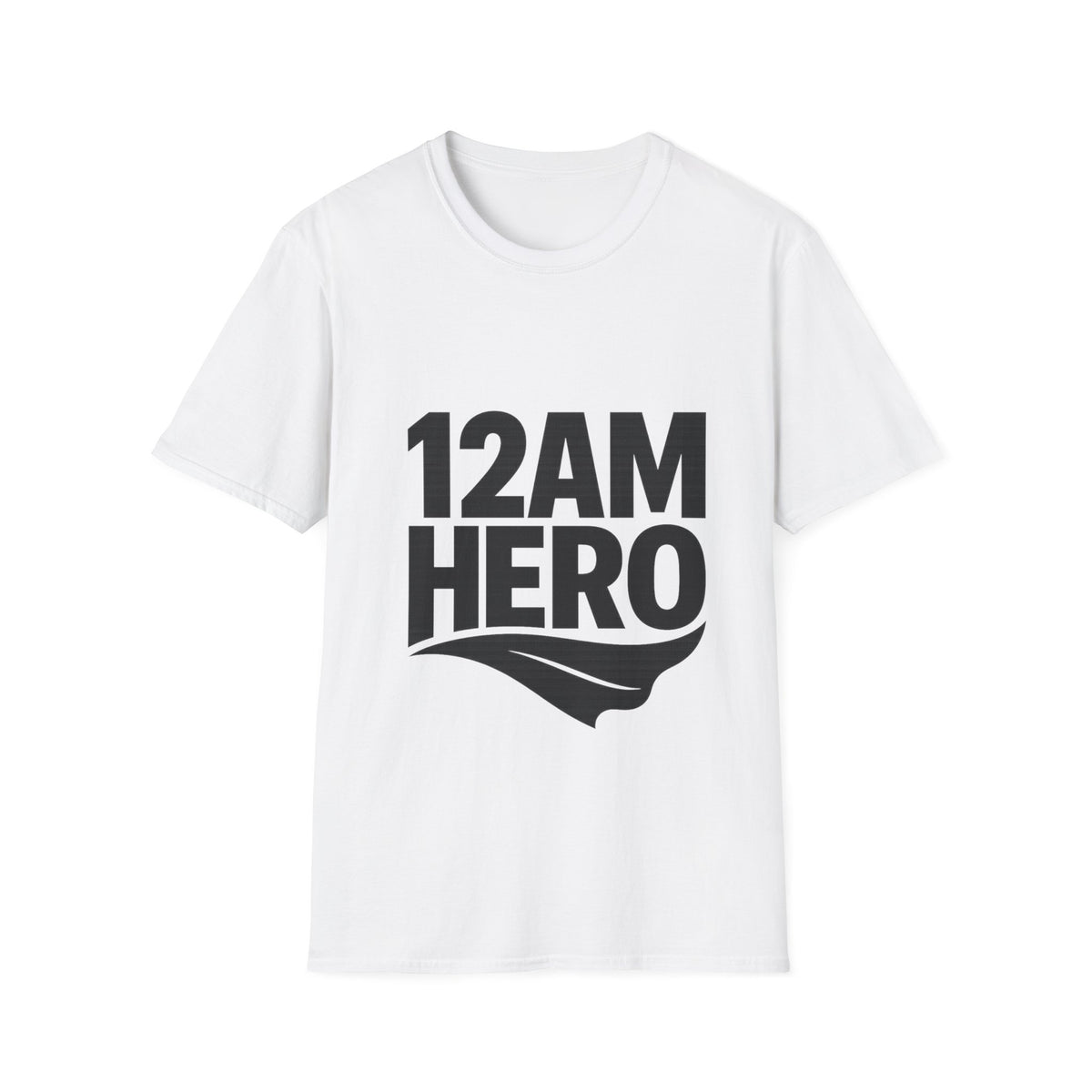 "12AM Hero" Retro Night Shift Graphic Tee - Funny Healthcare Nurse Slogan White T-Shirt - Trending Now - September 2026