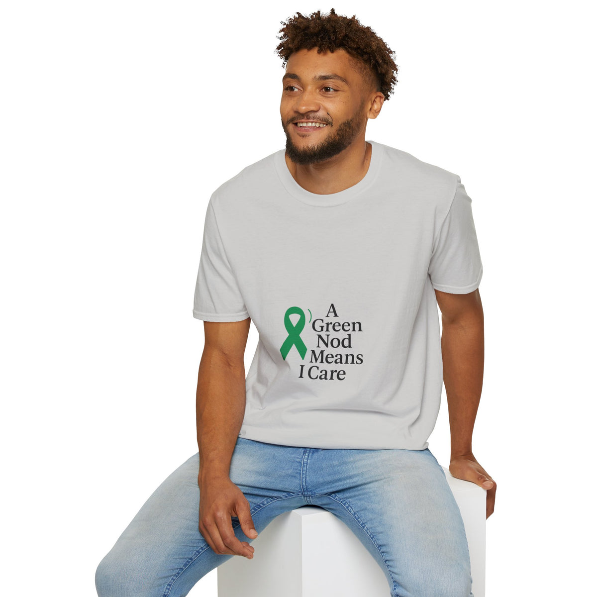 Green Ribbon Awareness T-Shirt — "A Green Ribbon Means I Care" - Trending Now - October 2026