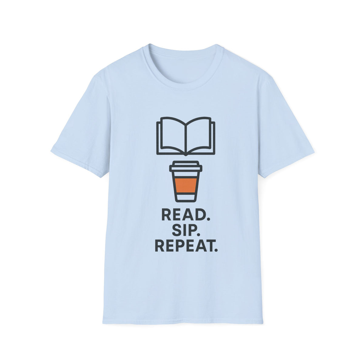 Read Sip Repeat Coffee Cup and Open Book White Graphic Tee - Trending Now - September 2026