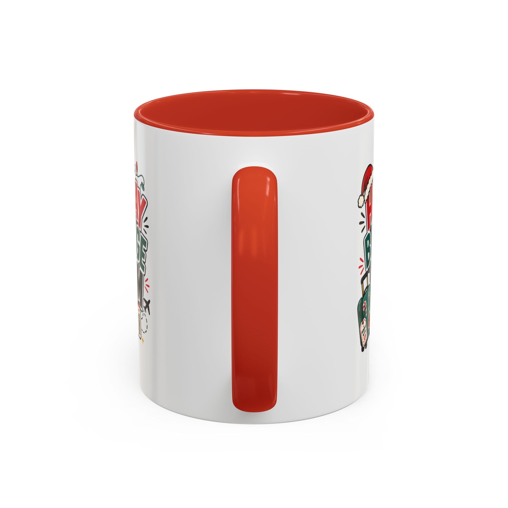 Modern Day Christmas Holiday Baggage Claim Coffee Mug — Funny Christmas Travel Gift (11/15oz)