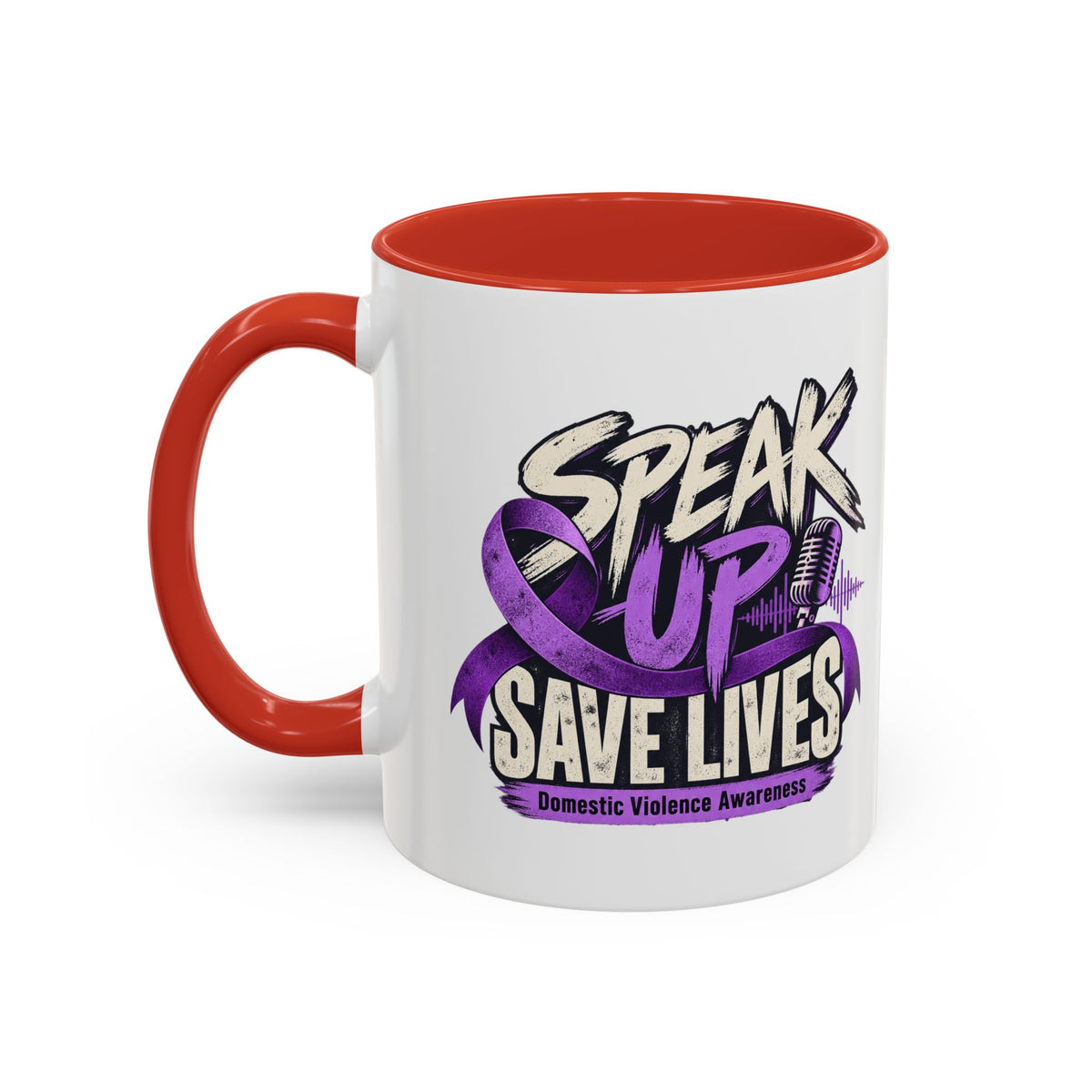Speak Up Save Lives Domestic Violence Awareness Coffee Mug