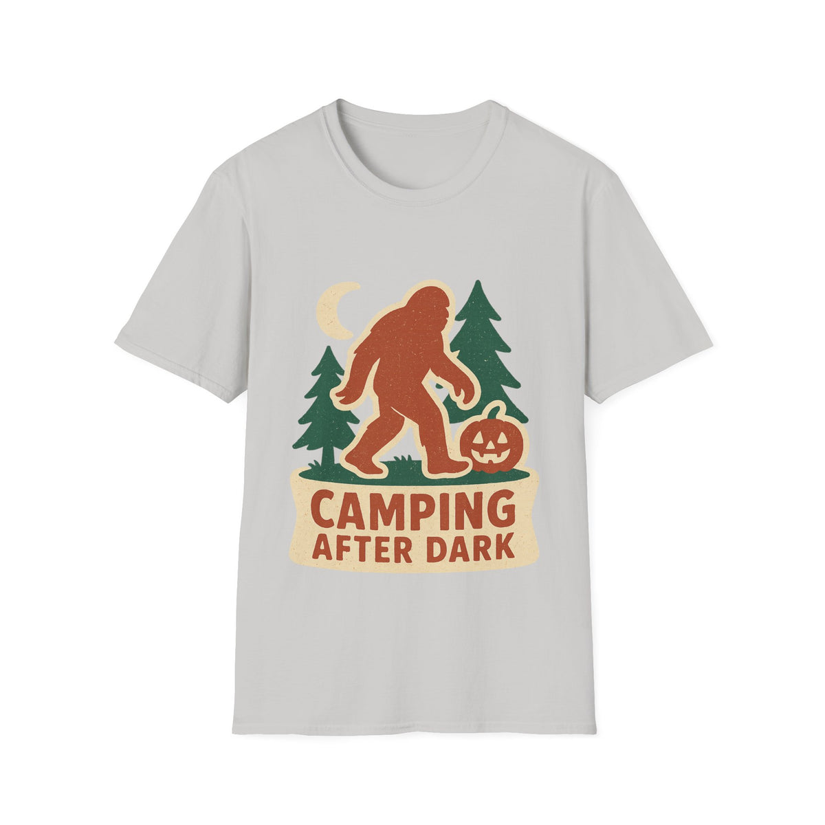 Camping After Dark T‑Shirt — Retro Bigfoot Camp Graphic Tee - Trending Now - August 2026
