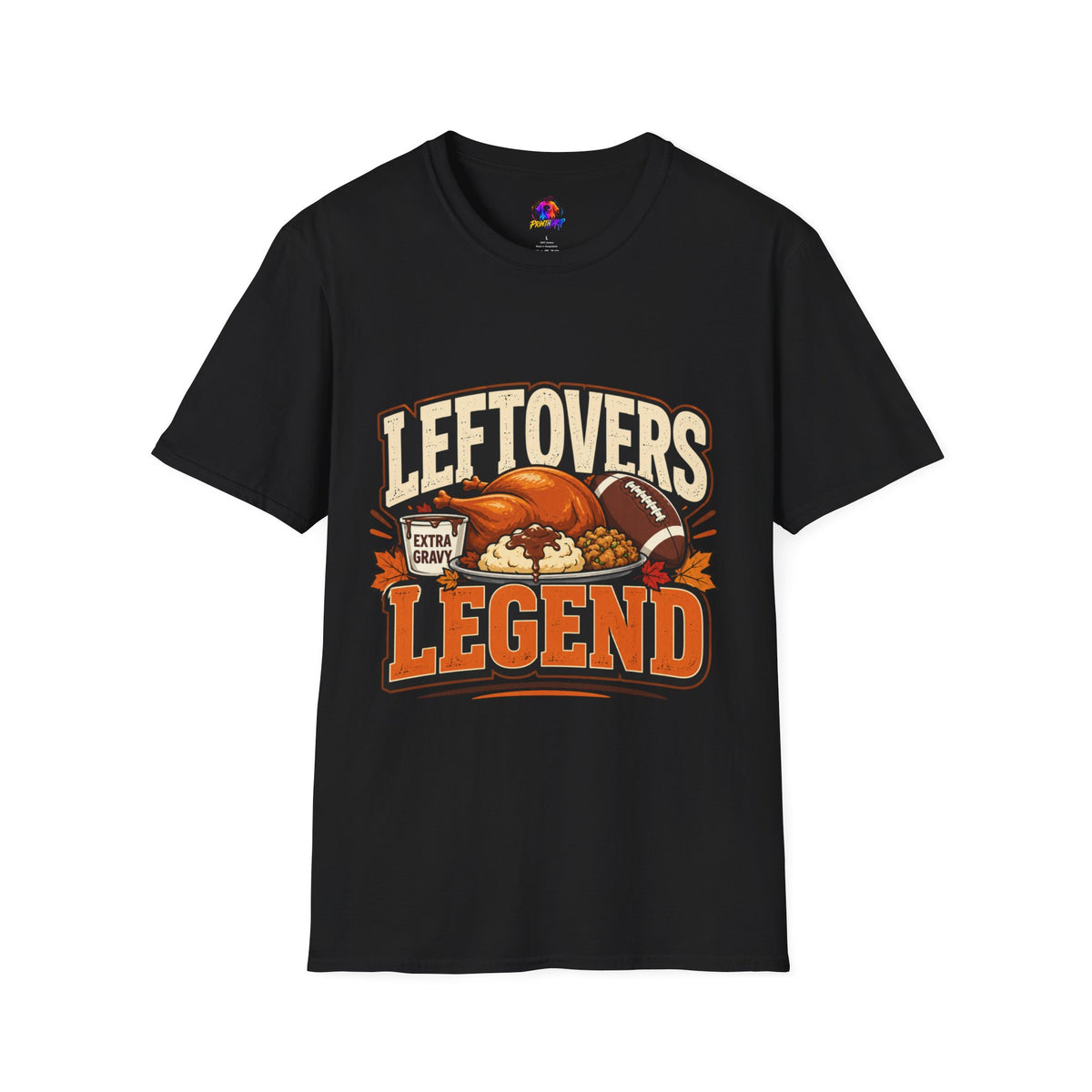 Thanksgiving T-Shirt Leftovers Legend T-Shirt — Thanksgiving Football Turkey Graphic Tee