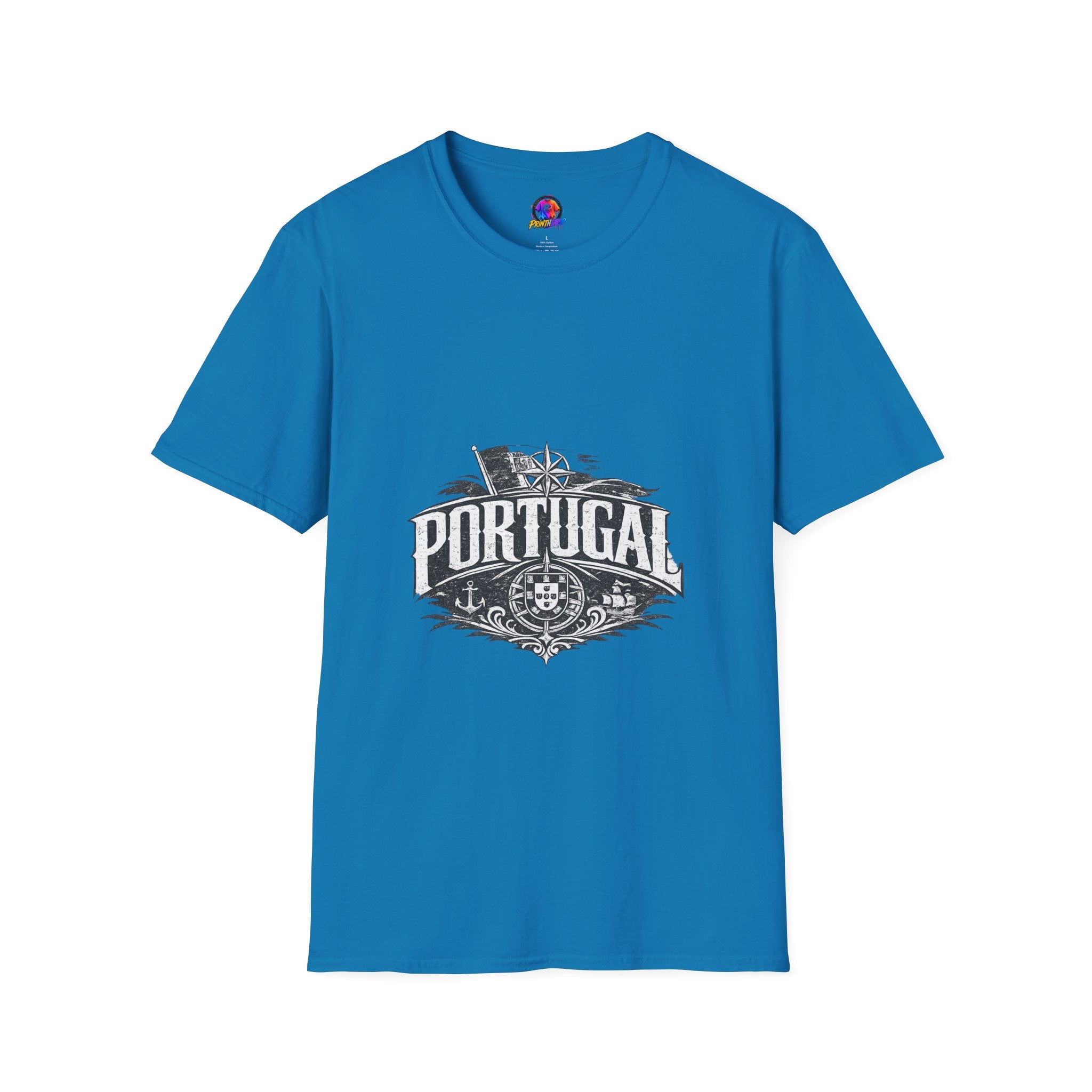 Portugal Vintage Compass T-Shirt — Nautical Travel Souvenir