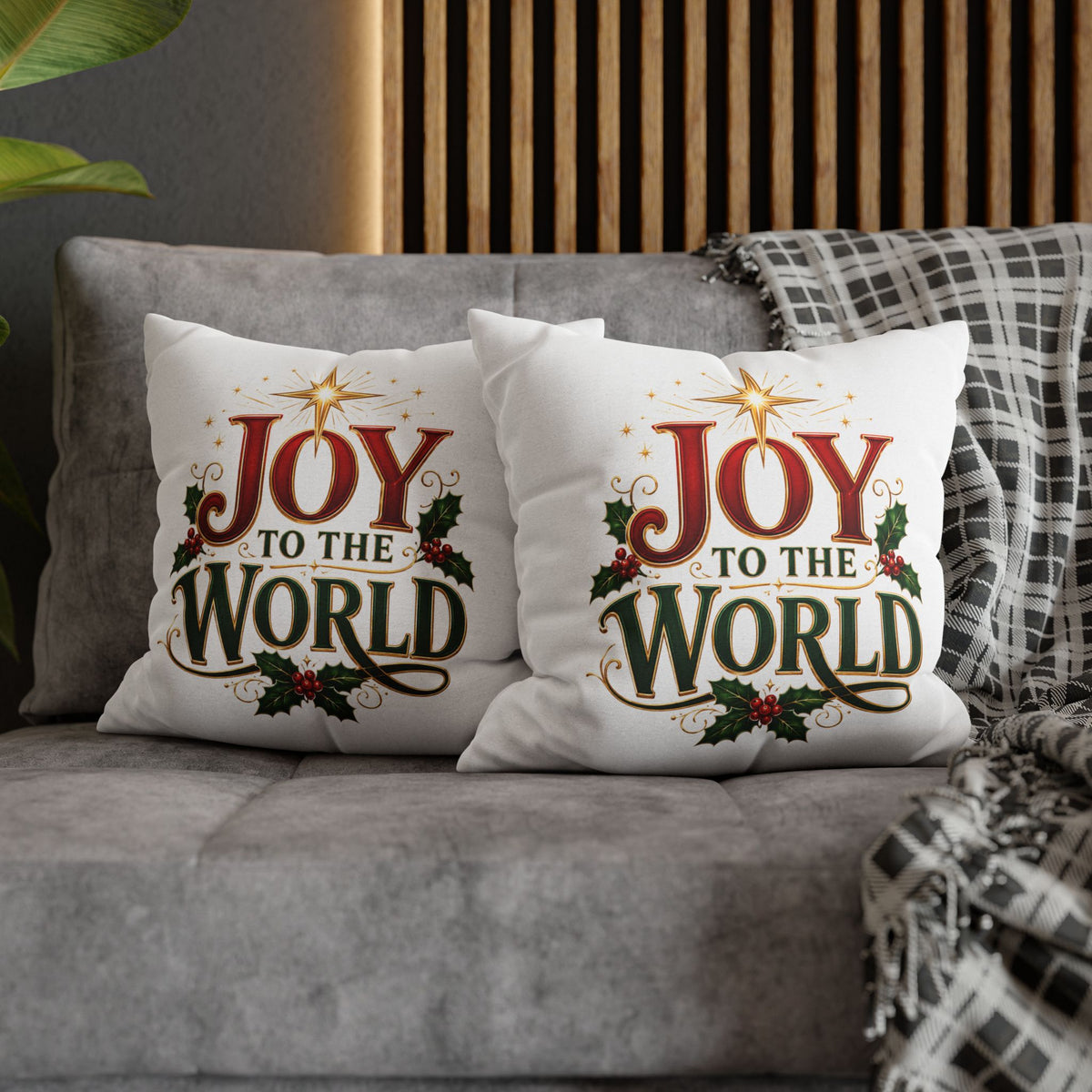 Christmas Pillowcase Joy to the World Christmas Pillowcase