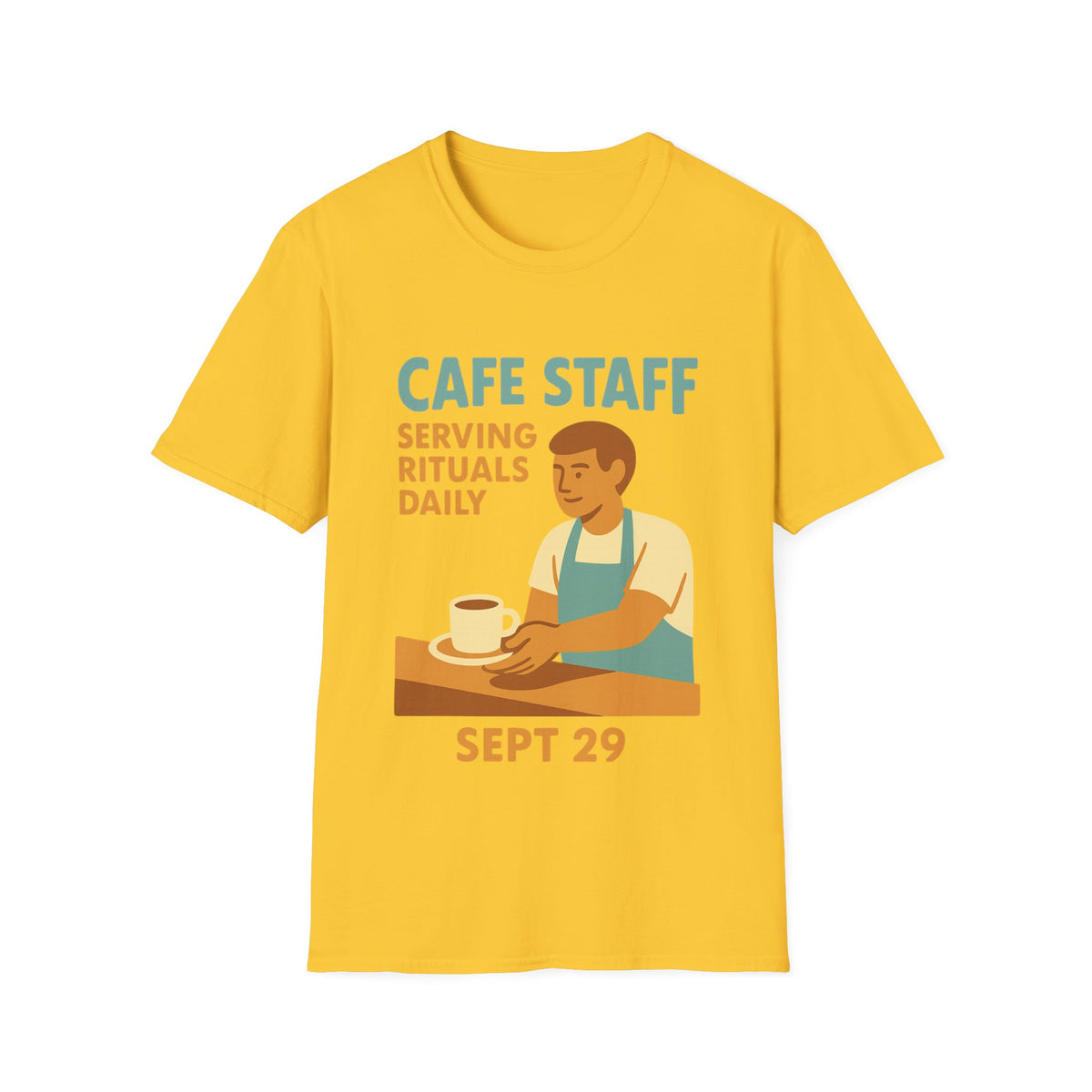 Cafe Staff Serving Rituals Daily National Coffee Day T-Shirt - Trending Now - September 2026
