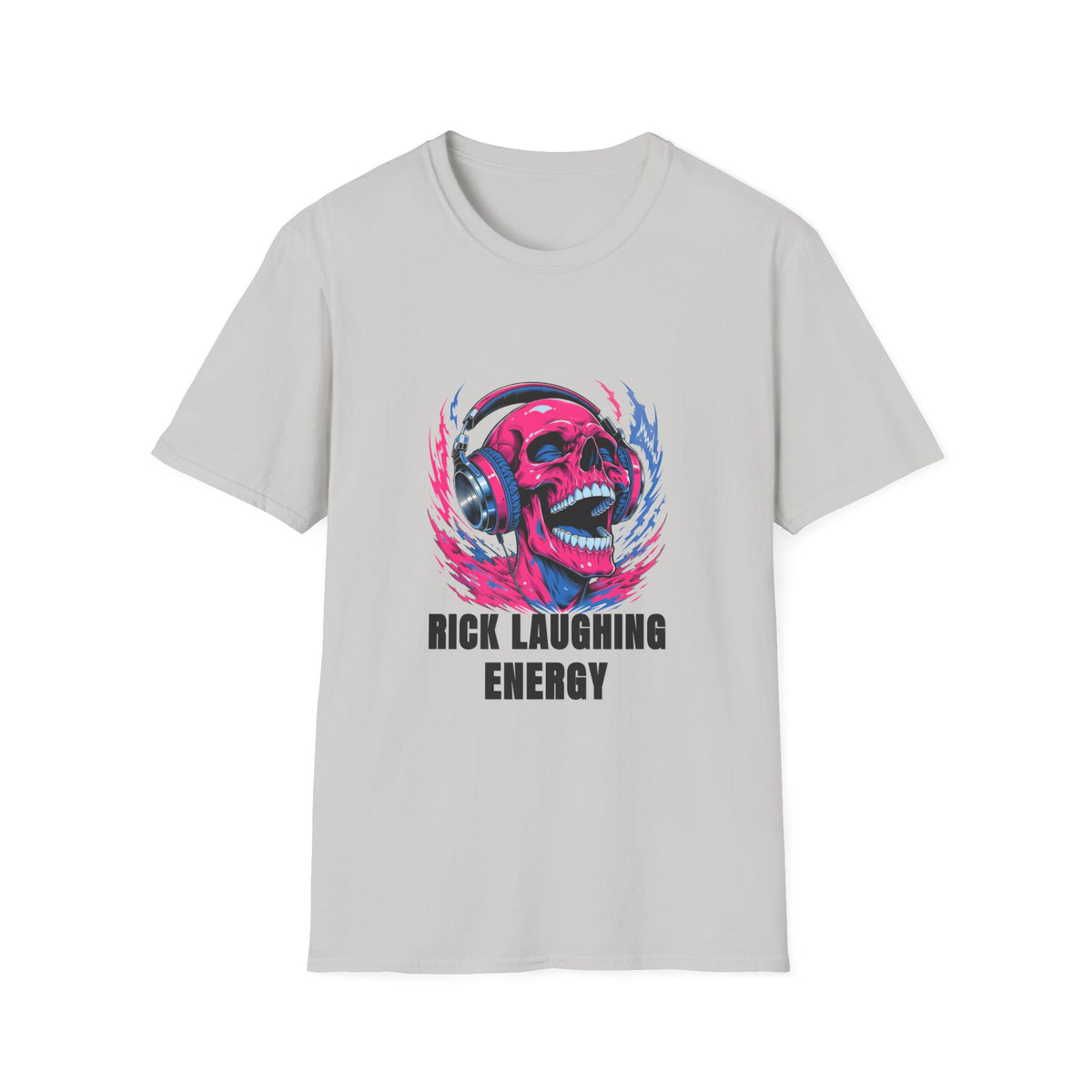 Skull Headphones T-Shirt — "Rich Laughing Energy" Graphic Tee - Trending Now - August 2026