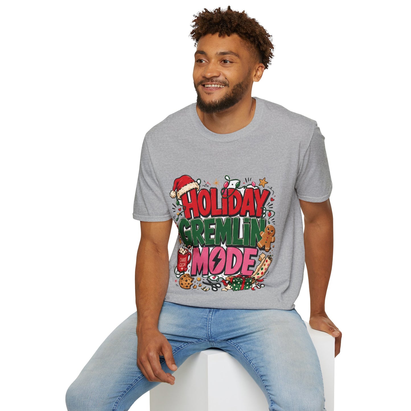 Holiday Gremlin Mode T-Shirt — Christmas Cute Festive Graphic Tee