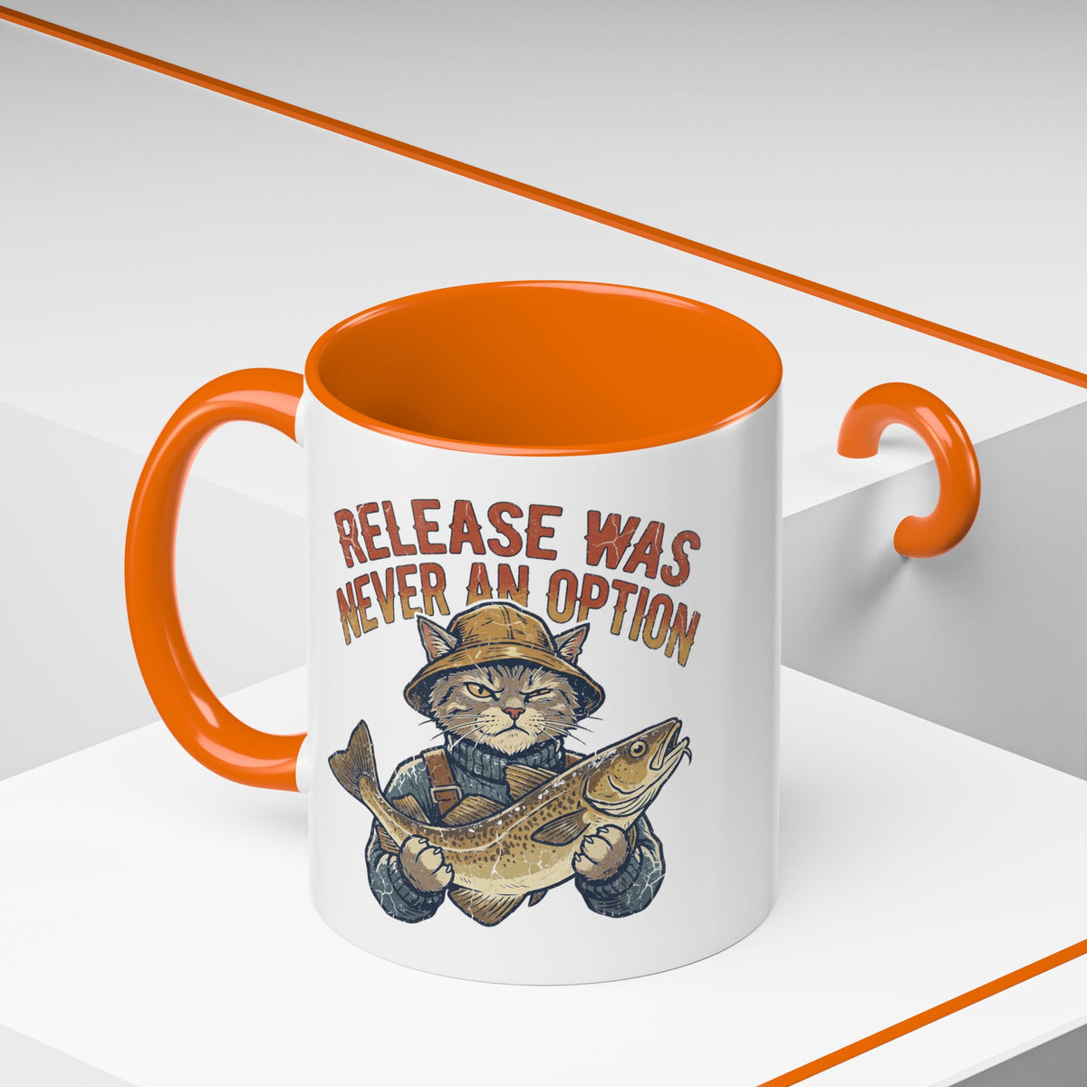 "Release Was Never An Option" Funny And Witty Accent Coffee Mug (11, 15oz)