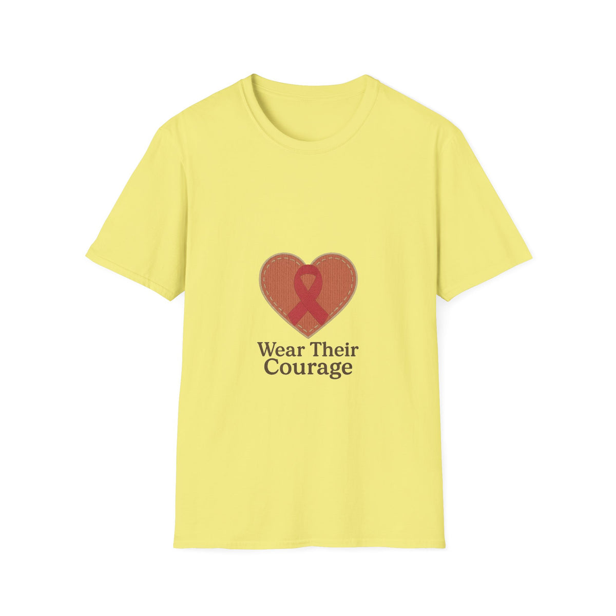 Wear Their Courage Breast Cancer Awareness Ribbon Heart Tee - Trending Now - October 2026