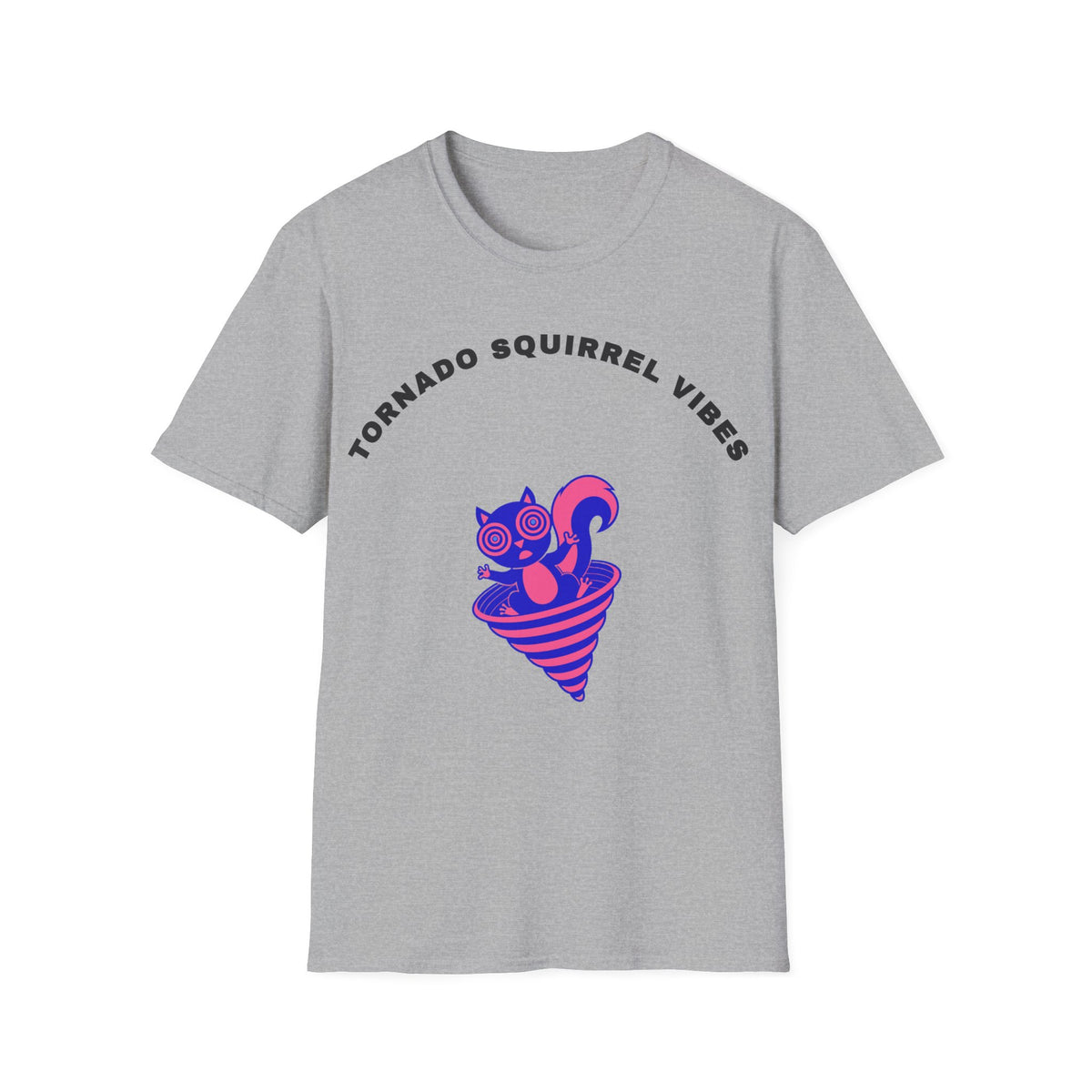 T-Shirt — Tornado Squirrel Vibes Cute Cat Cone Graphic Tee - Trending Now - September 2026