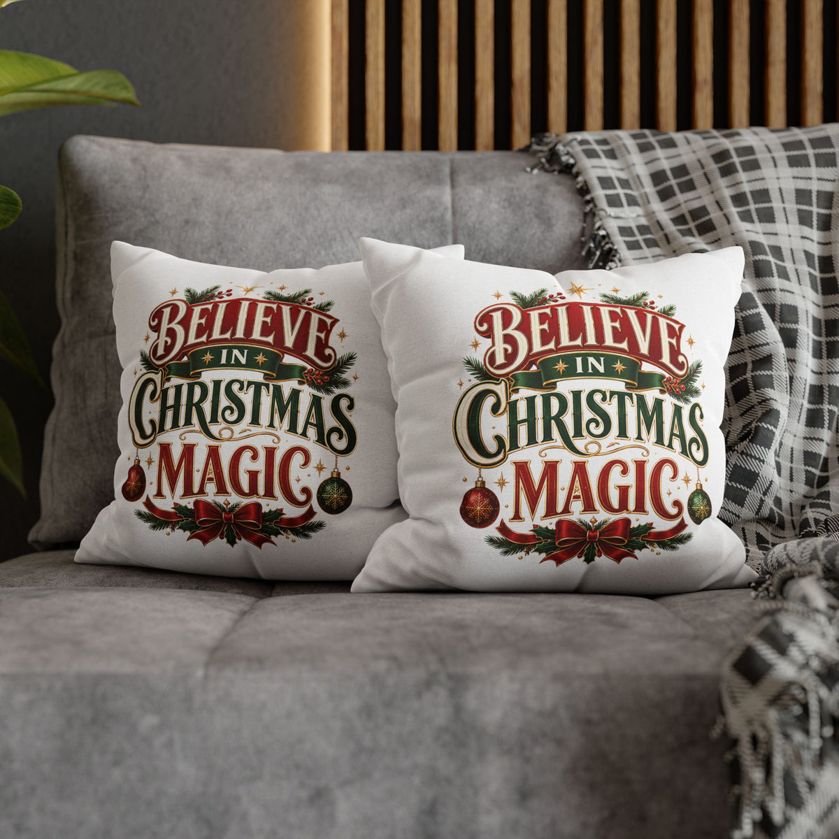 Christmas Pillowcase Believe in Christmas Magic Pillow