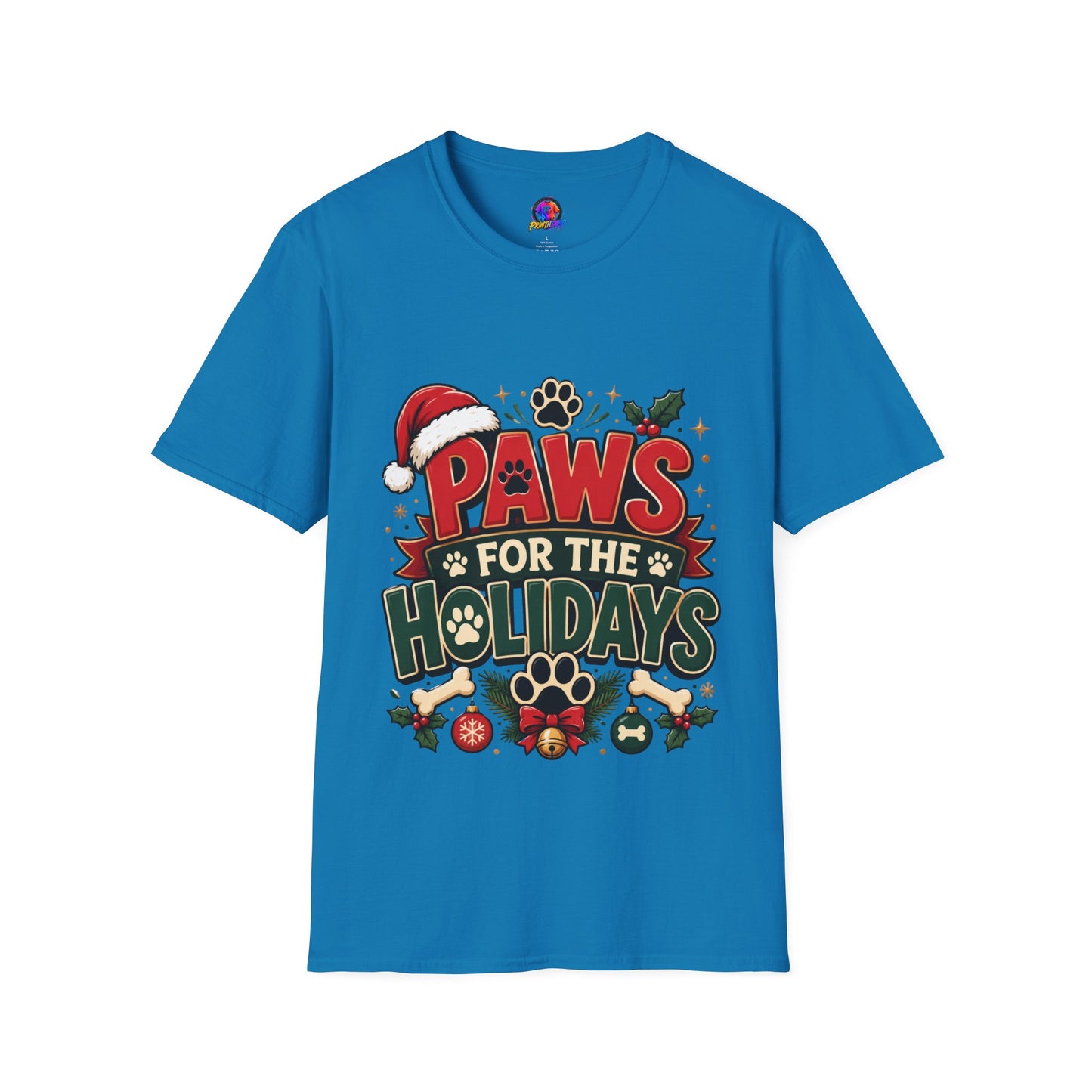 Paws for the Holidays T-Shirt — Festive Christmas Pet Lover Tee