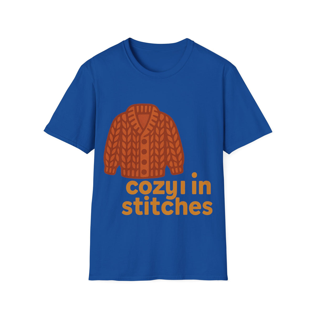 "Cozy In Stitches" Autumn Sweater Tee | Cute Knitting Crochet T-Shirt - Trending Now - September 2026