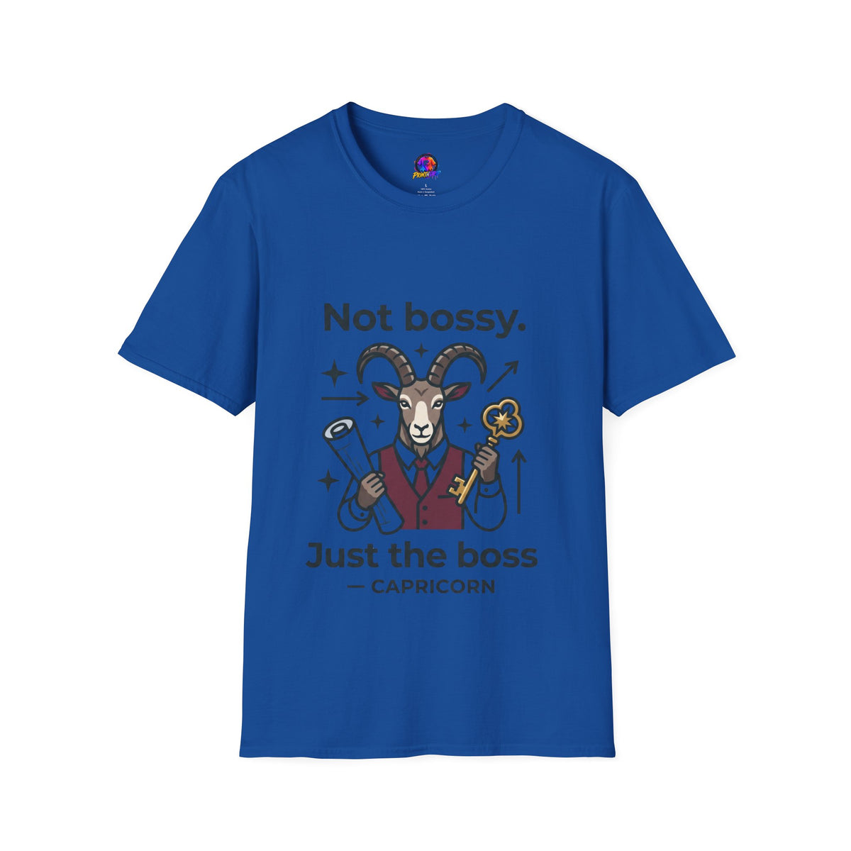 Capricorn T-Shirt — "Not Bossy, Just the Boss" Zodiac Goat Tee