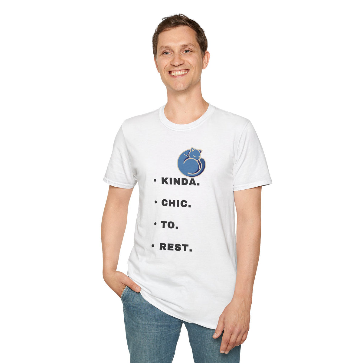 T-Shirt — "Kinda. Chill. To. Rest." Cat Graphic Relaxed Tee - Trending Now - September 2026
