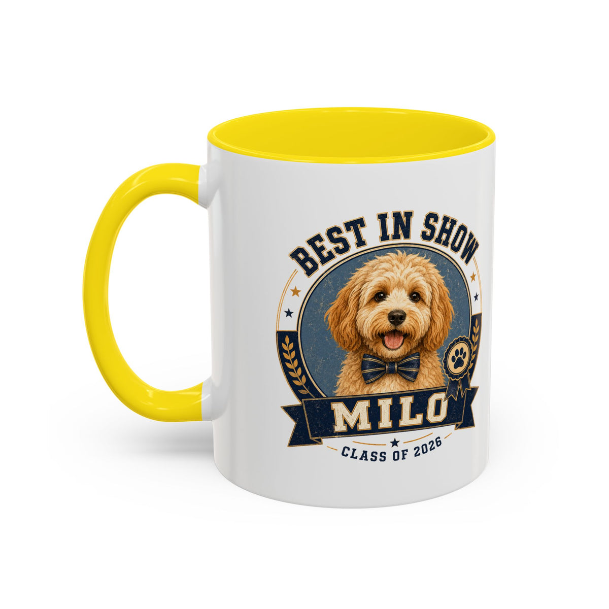 Milo Bailey Dog Dad Mom Best in Show Milo Coffee Mug — Personalized Dog Lover Gift (Class of 2026)